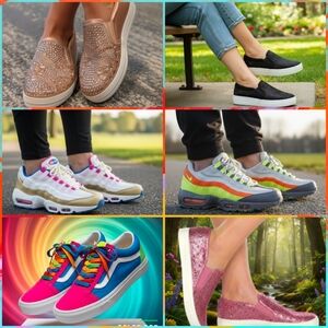 6pc Amazing Shoe Bundle (Nike/Vans/Skechers) - Size 8/8.5